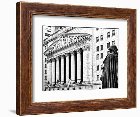 Statue of George Washington, New York Stock Exchange Building, Wall Street, Manhattan, NYC-Philippe Hugonnard-Framed Photographic Print