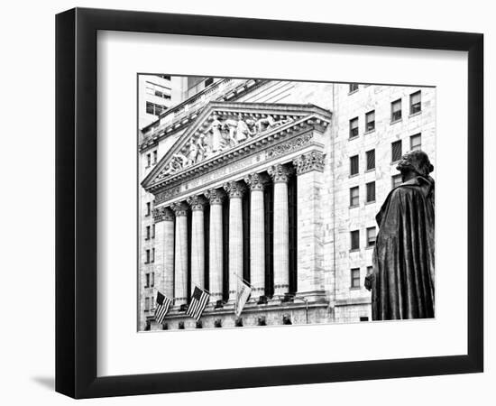 Statue of George Washington, New York Stock Exchange Building, Wall Street, Manhattan, NYC-Philippe Hugonnard-Framed Photographic Print