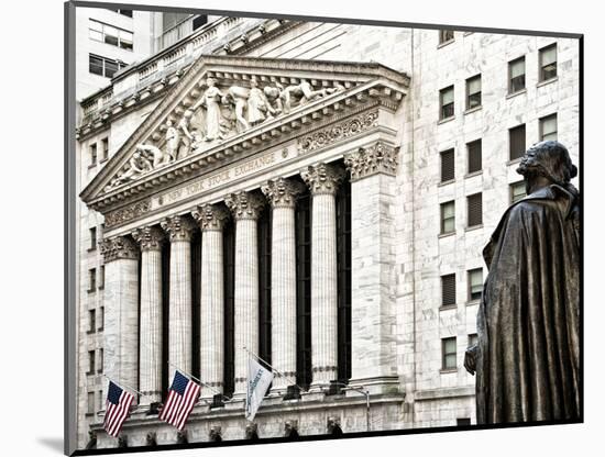 Statue of George Washington, New York Stock Exchange Building, Wall Street, Manhattan, NYC-Philippe Hugonnard-Mounted Photographic Print