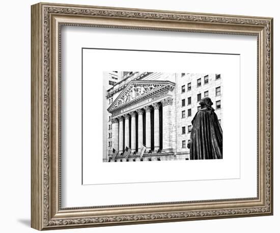 Statue of George Washington, New York Stock Exchange Building, Wall Street, Manhattan, NYC-Philippe Hugonnard-Framed Art Print