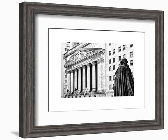 Statue of George Washington, New York Stock Exchange Building, Wall Street, Manhattan, NYC-Philippe Hugonnard-Framed Art Print