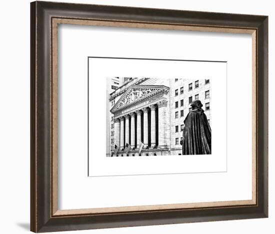 Statue of George Washington, New York Stock Exchange Building, Wall Street, Manhattan, NYC-Philippe Hugonnard-Framed Art Print