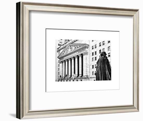 Statue of George Washington, New York Stock Exchange Building, Wall Street, Manhattan, NYC-Philippe Hugonnard-Framed Art Print