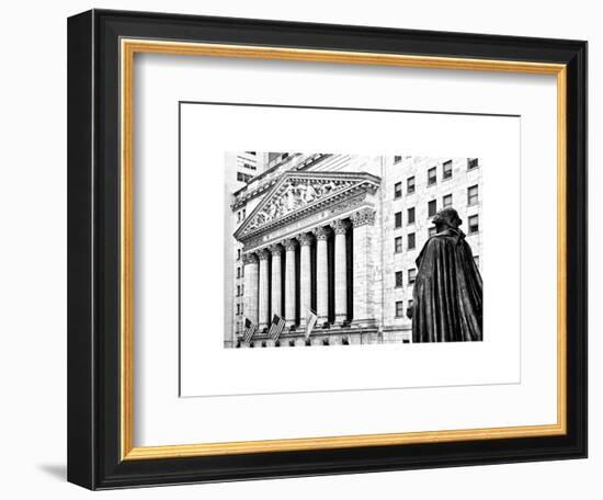 Statue of George Washington, New York Stock Exchange Building, Wall Street, Manhattan, NYC-Philippe Hugonnard-Framed Art Print