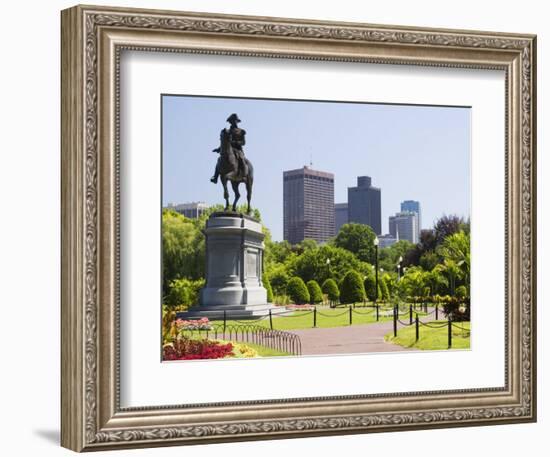 Statue of George Washington on Horseback, Public Garden, Boston, Massachusetts, USA-Amanda Hall-Framed Photographic Print