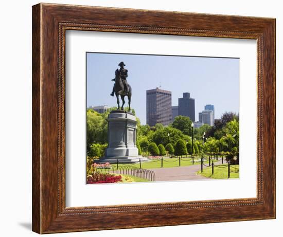 Statue of George Washington on Horseback, Public Garden, Boston, Massachusetts, USA-Amanda Hall-Framed Photographic Print