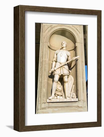 Statue of Giovanni dalle Bande Nere, Uffizi, Florence (Firenze), UNESCO World Heritage Site-Nico Tondini-Framed Photographic Print