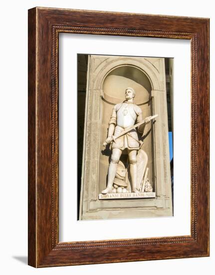 Statue of Giovanni dalle Bande Nere, Uffizi, Florence (Firenze), UNESCO World Heritage Site-Nico Tondini-Framed Photographic Print