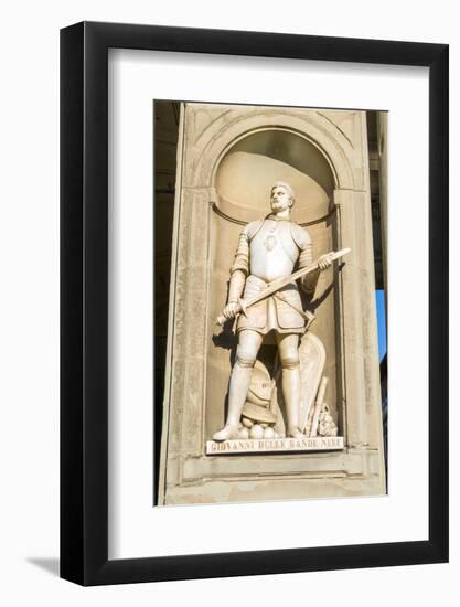 Statue of Giovanni dalle Bande Nere, Uffizi, Florence (Firenze), UNESCO World Heritage Site-Nico Tondini-Framed Photographic Print