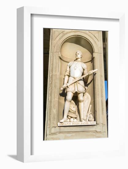 Statue of Giovanni dalle Bande Nere, Uffizi, Florence (Firenze), UNESCO World Heritage Site-Nico Tondini-Framed Photographic Print