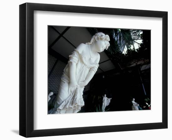 Statue of Girl in Garden Atrium, Vorontsov Palace, Yalta, Ukraine-Cindy Miller Hopkins-Framed Photographic Print