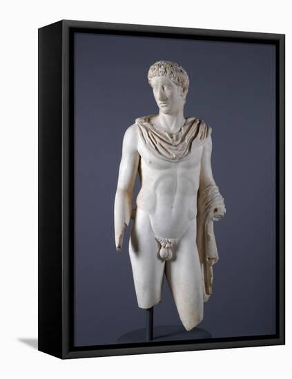 Statue of God or Hero (Marble)-Roman-Framed Premier Image Canvas