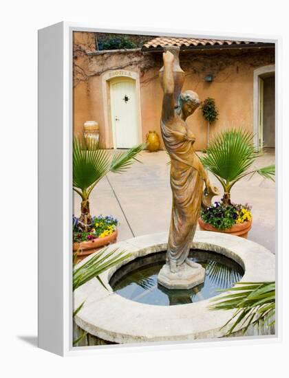 Statue of Goddess at Viansa Winery, Sonoma Valley, California, USA-Julie Eggers-Framed Premier Image Canvas