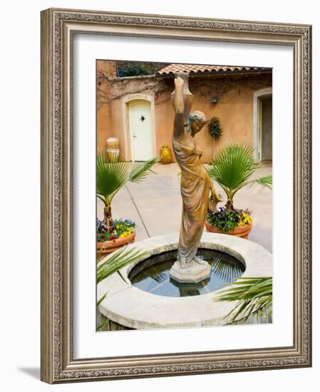 Statue of Goddess at Viansa Winery, Sonoma Valley, California, USA-Julie Eggers-Framed Photographic Print