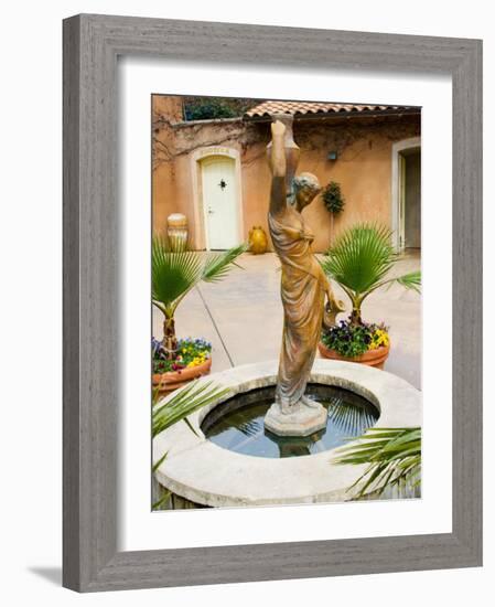 Statue of Goddess at Viansa Winery, Sonoma Valley, California, USA-Julie Eggers-Framed Photographic Print