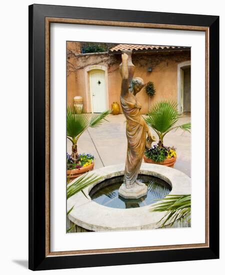 Statue of Goddess at Viansa Winery, Sonoma Valley, California, USA-Julie Eggers-Framed Photographic Print