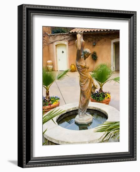 Statue of Goddess at Viansa Winery, Sonoma Valley, California, USA-Julie Eggers-Framed Photographic Print