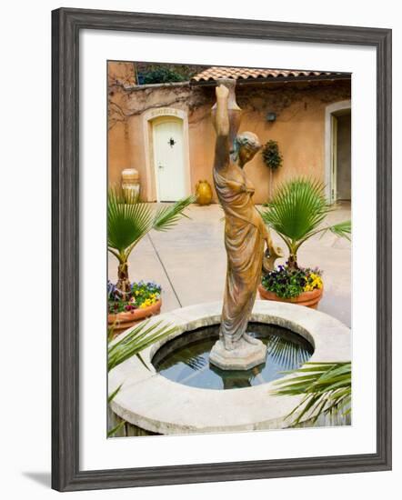 Statue of Goddess at Viansa Winery, Sonoma Valley, California, USA-Julie Eggers-Framed Photographic Print