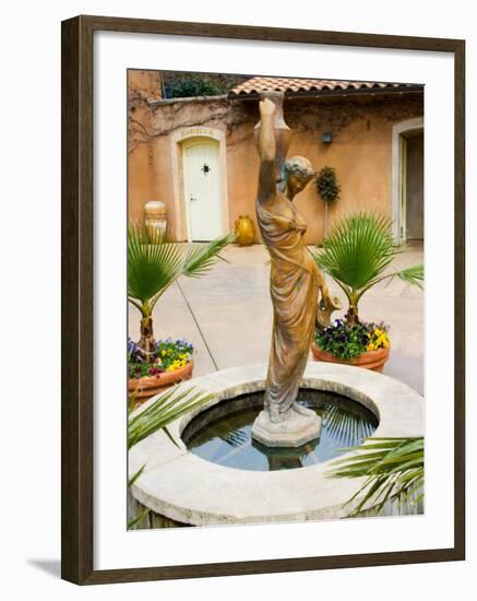 Statue of Goddess at Viansa Winery, Sonoma Valley, California, USA-Julie Eggers-Framed Photographic Print