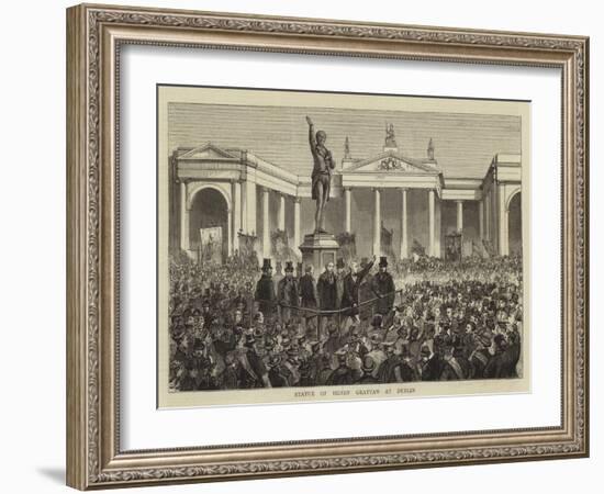 Statue of Henry Grattan at Dublin-null-Framed Giclee Print