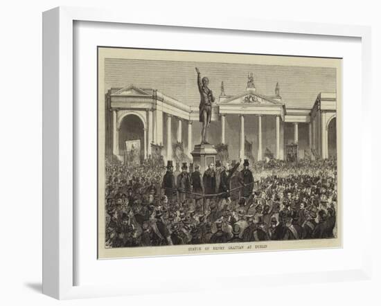 Statue of Henry Grattan at Dublin-null-Framed Giclee Print