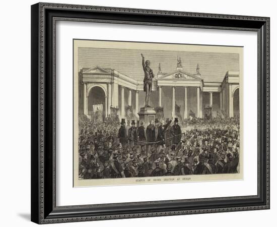 Statue of Henry Grattan at Dublin-null-Framed Giclee Print