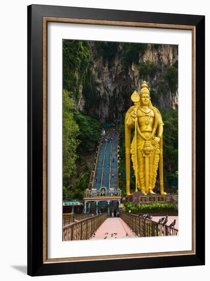 Statue of Hindu God Muragan at Batu Caves, Kuala-Lumpur, Malaysia-Nik_Sorokin-Framed Photographic Print