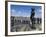 Statue of Horatio Nelson Overlooking the Thames and Canary Wharf, Greenwich, London, England-Ethel Davies-Framed Photographic Print