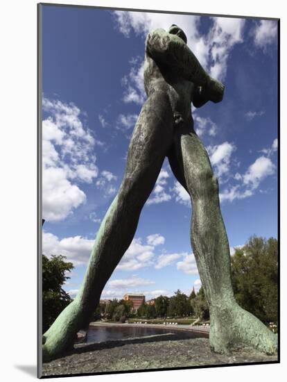 Statue of Hunter, Hameensilta Bridge, Tampere City, Pirkanmaa, Finland, Scandinavia, Europe-Dallas & John Heaton-Mounted Photographic Print