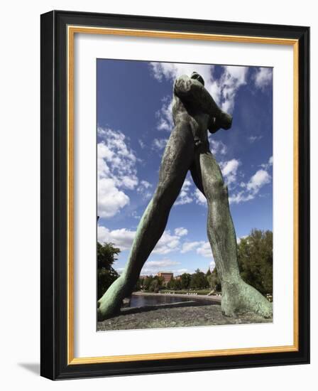 Statue of Hunter, Hameensilta Bridge, Tampere City, Pirkanmaa, Finland, Scandinavia, Europe-Dallas & John Heaton-Framed Photographic Print