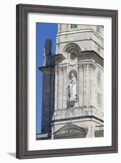 Statue of Immaculate Heart of Mary, in Niche on Tower of Sanctuary of Our Lady of Fatima-null-Framed Giclee Print