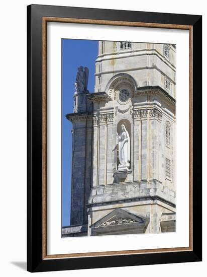 Statue of Immaculate Heart of Mary, in Niche on Tower of Sanctuary of Our Lady of Fatima-null-Framed Giclee Print