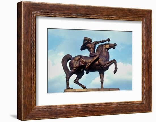 Statue of Indian on Horse, Grant Park, Chicago, Illinois--Framed Photographic Print