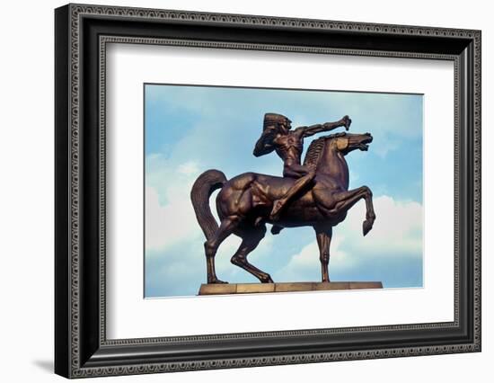 Statue of Indian on Horse, Grant Park, Chicago, Illinois-null-Framed Photographic Print
