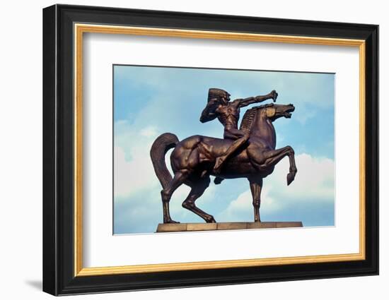 Statue of Indian on Horse, Grant Park, Chicago, Illinois-null-Framed Photographic Print