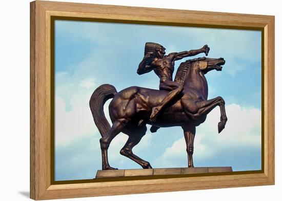 Statue of Indian on Horse, Grant Park, Chicago, Illinois-null-Framed Premier Image Canvas