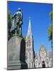 Statue of J R Godley and the Cathedral, Christchurch, Canterbury, South Island, New Zealand-Neale Clarke-Mounted Photographic Print