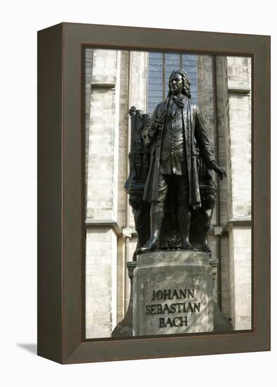 Statue of J. S. Bach on Grounds of St. Thomas Church, Leipzig, Germany-Dave Bartruff-Framed Premier Image Canvas