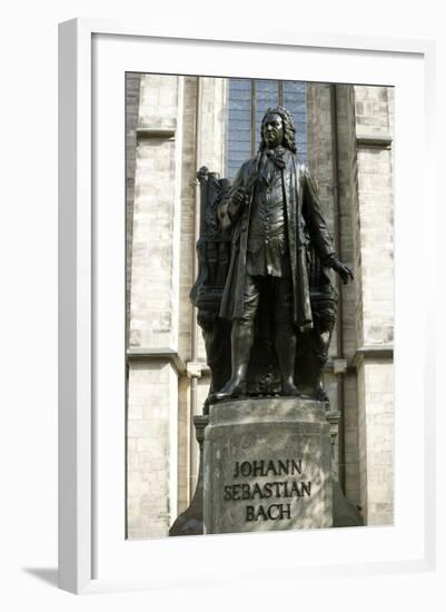 Statue of J. S. Bach on Grounds of St. Thomas Church, Leipzig, Germany-Dave Bartruff-Framed Photographic Print