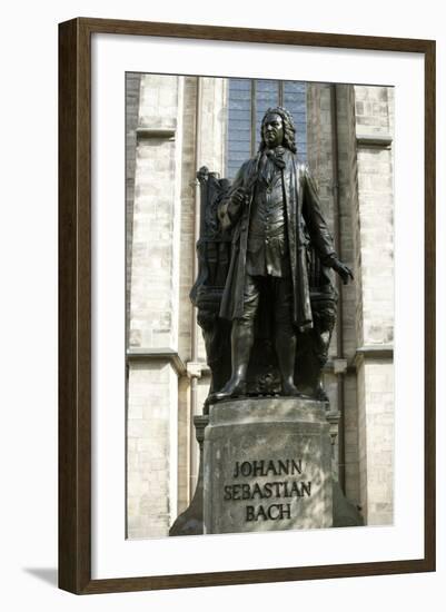 Statue of J. S. Bach on Grounds of St. Thomas Church, Leipzig, Germany-Dave Bartruff-Framed Photographic Print