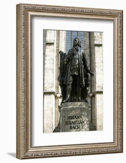 Statue of J. S. Bach on Grounds of St. Thomas Church, Leipzig, Germany-Dave Bartruff-Framed Photographic Print