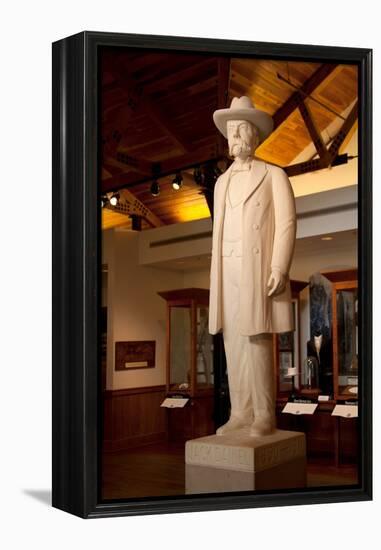 Statue of Jack Daniels at the Whiskey Distillery in Lynchburg Tennessee-null-Framed Premier Image Canvas