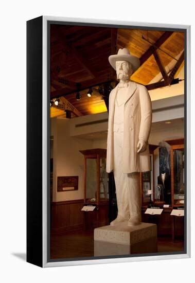 Statue of Jack Daniels at the Whiskey Distillery in Lynchburg Tennessee-null-Framed Premier Image Canvas