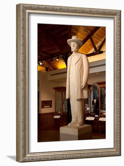 Statue of Jack Daniels at the Whiskey Distillery in Lynchburg Tennessee-null-Framed Photographic Print