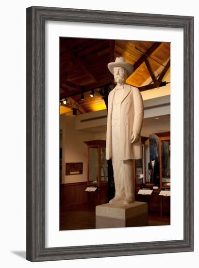 Statue of Jack Daniels at the Whiskey Distillery in Lynchburg Tennessee-null-Framed Photographic Print