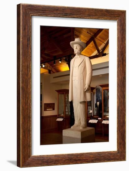 Statue of Jack Daniels at the Whiskey Distillery in Lynchburg Tennessee-null-Framed Photographic Print