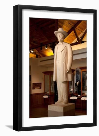 Statue of Jack Daniels at the Whiskey Distillery in Lynchburg Tennessee-null-Framed Photographic Print