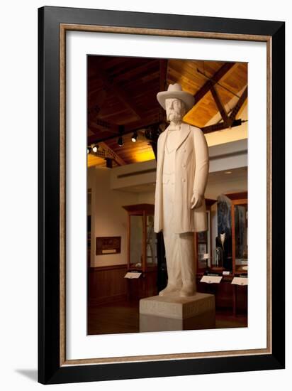 Statue of Jack Daniels at the Whiskey Distillery in Lynchburg Tennessee-null-Framed Photographic Print