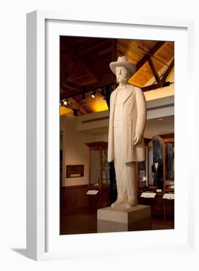 Statue of Jack Daniels at the Whiskey Distillery in Lynchburg Tennessee-null-Framed Photographic Print