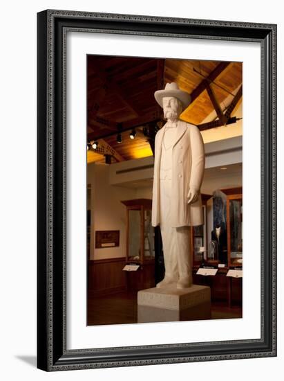 Statue of Jack Daniels at the Whiskey Distillery in Lynchburg Tennessee-null-Framed Photographic Print